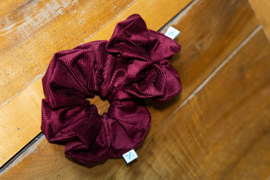 Scrunchie per capelli - Laura / velluto merlot