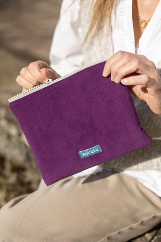 Pochette piatta - uva e righe